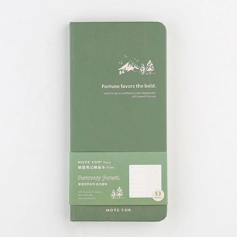 168 Pages Agenda Planner Notebook Multifunction Thick Paper Planner Daily Organizers Art Forest Series Creative