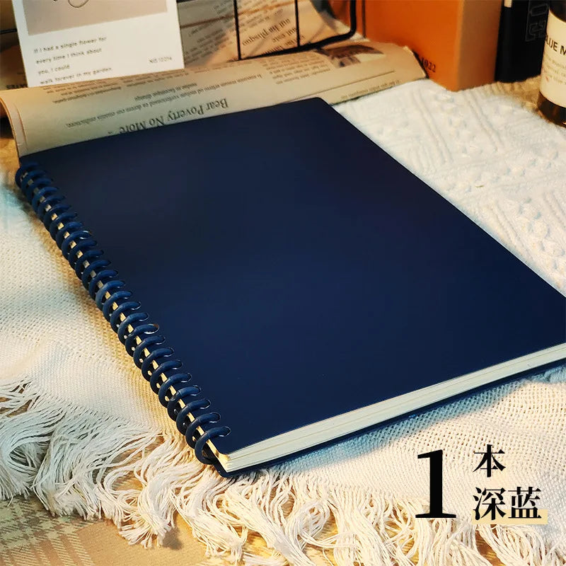 Vintage Spiral Notebook, A5 Detachable Loose-Leaf, DIY Scrapbook with 60 Sheets, Blank & Lined Pages for Journal & Notes