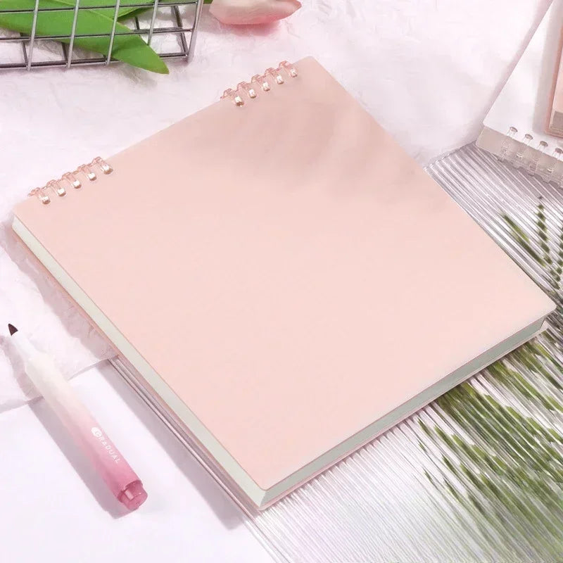 Grid Notepad B5 Sketch Book Notebooks Leaf Notebook Diary Flip Stationery Journal Writing Pads Office School Supplies
