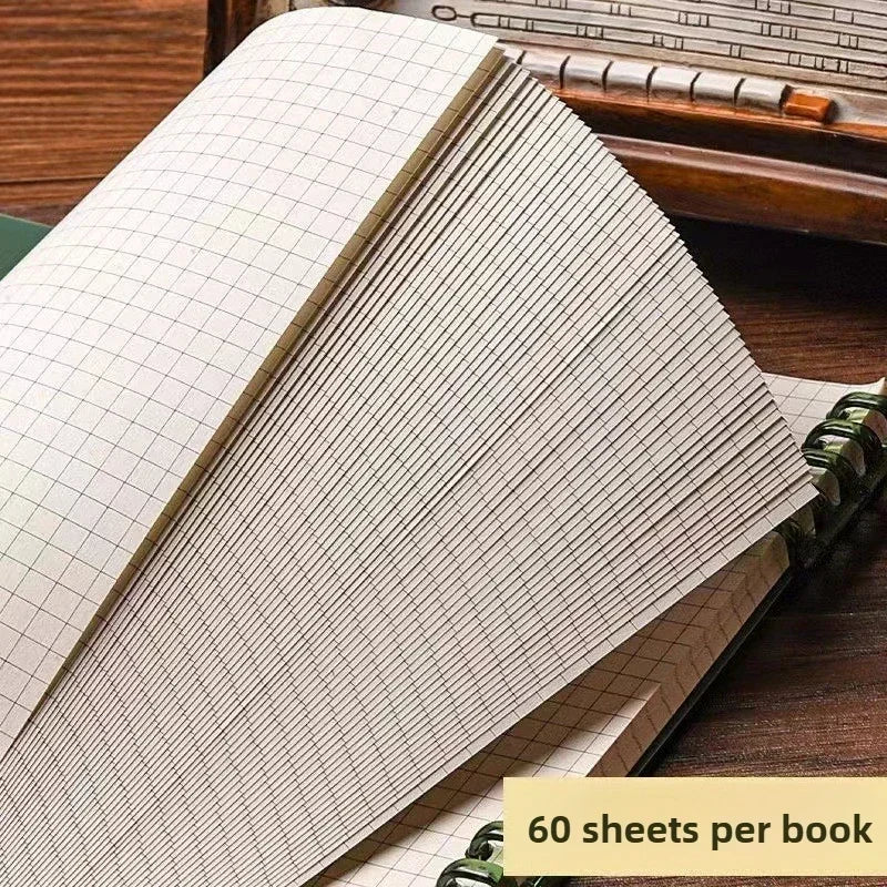Grid Notepad B5 Sketch Book Notebooks Leaf Notebook Diary Flip Stationery Journal Writing Pads Office School Supplies