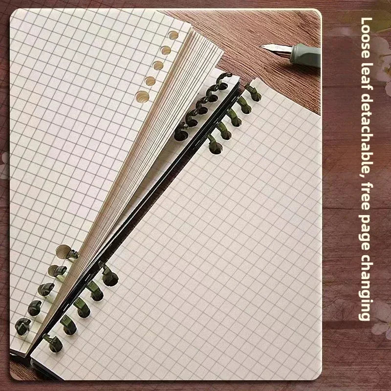 Grid Notepad B5 Sketch Book Notebooks Leaf Notebook Diary Flip Stationery Journal Writing Pads Office School Supplies
