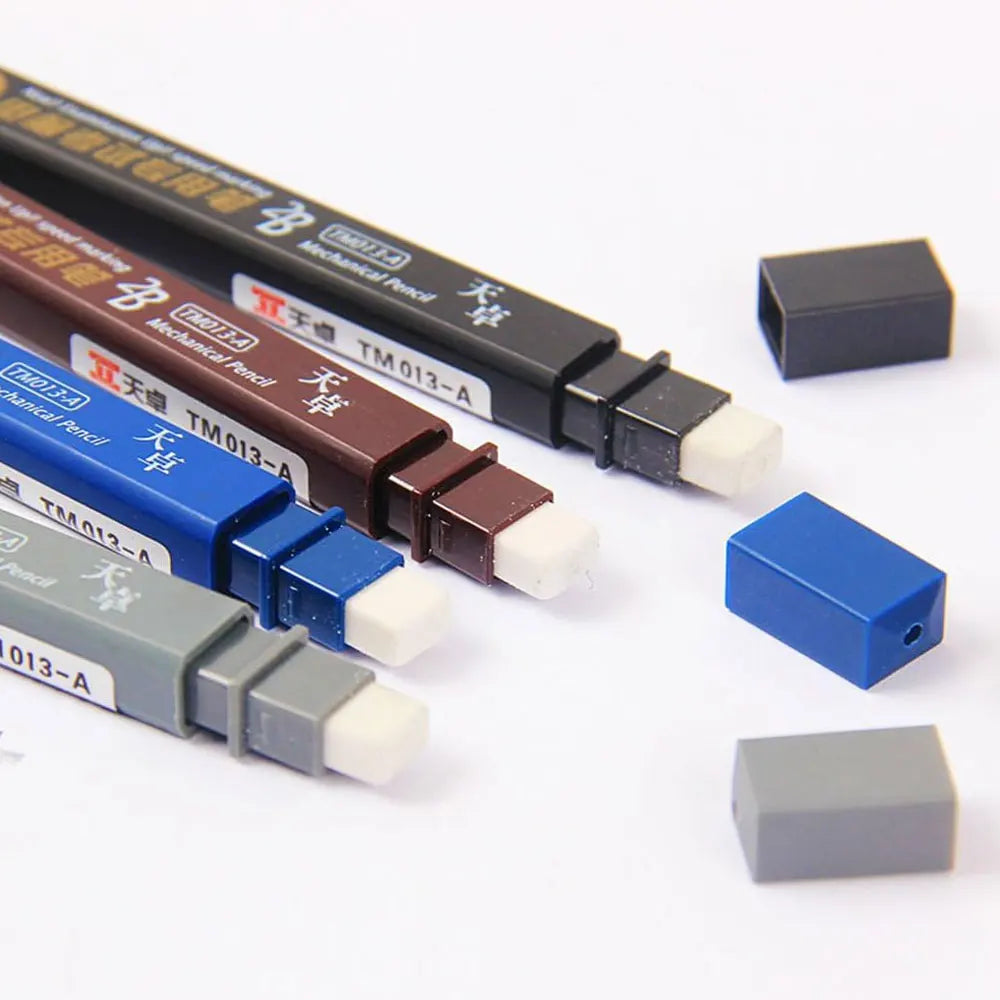 51-piece 2B pencil set - includes 3 mechanical pencils and 48 black leads, made of durable plastic (color random).