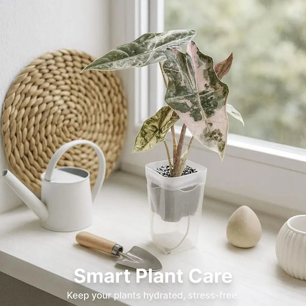 Self Watering Plant Pots Mini Seedlings Pots Flowerpot Translucent Plastic Planters Plant Propagation Pot With Reservoir ﻿
