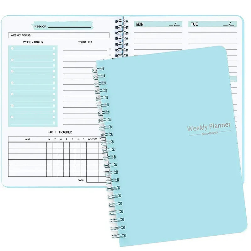 A5 Undated Planner Schedule For Week Planner Notebook 52 Sheets Daily Weekly Agenda Notebooks