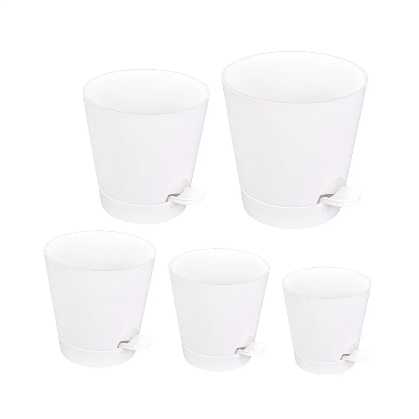 5Pcs Self Watering Planters,Lazy People Nursery Planting Pot ,Round Flower Pots Plant Pots for Home Houseplants Gardens Decor