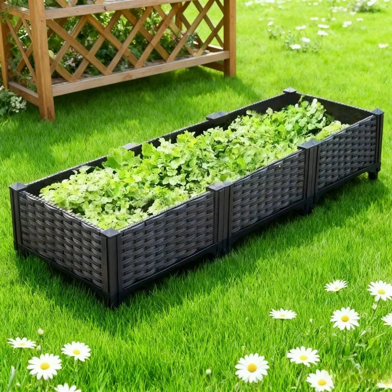 Balcony Vegetable Planting Pots Thickened Planting Boxes Rooftop Outdoor Rectangular Flower Boxes Indoor Flower Pots New