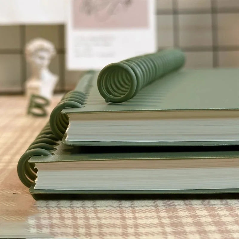 Vintage Spiral Notebook, A5 Detachable Loose-Leaf, DIY Scrapbook with 60 Sheets, Blank & Lined Pages for Journal & Notes
