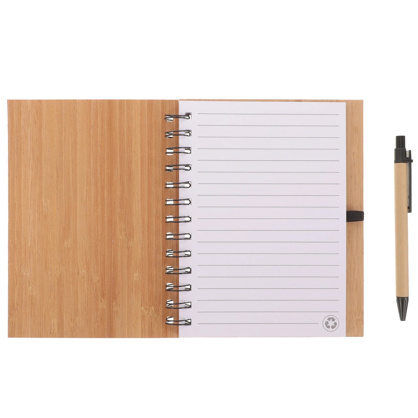 Wood Grain Notepad Spiral Writing Notebook Diary Monthly Planner Book Note Pad With Pen Office School Stationery School Supply