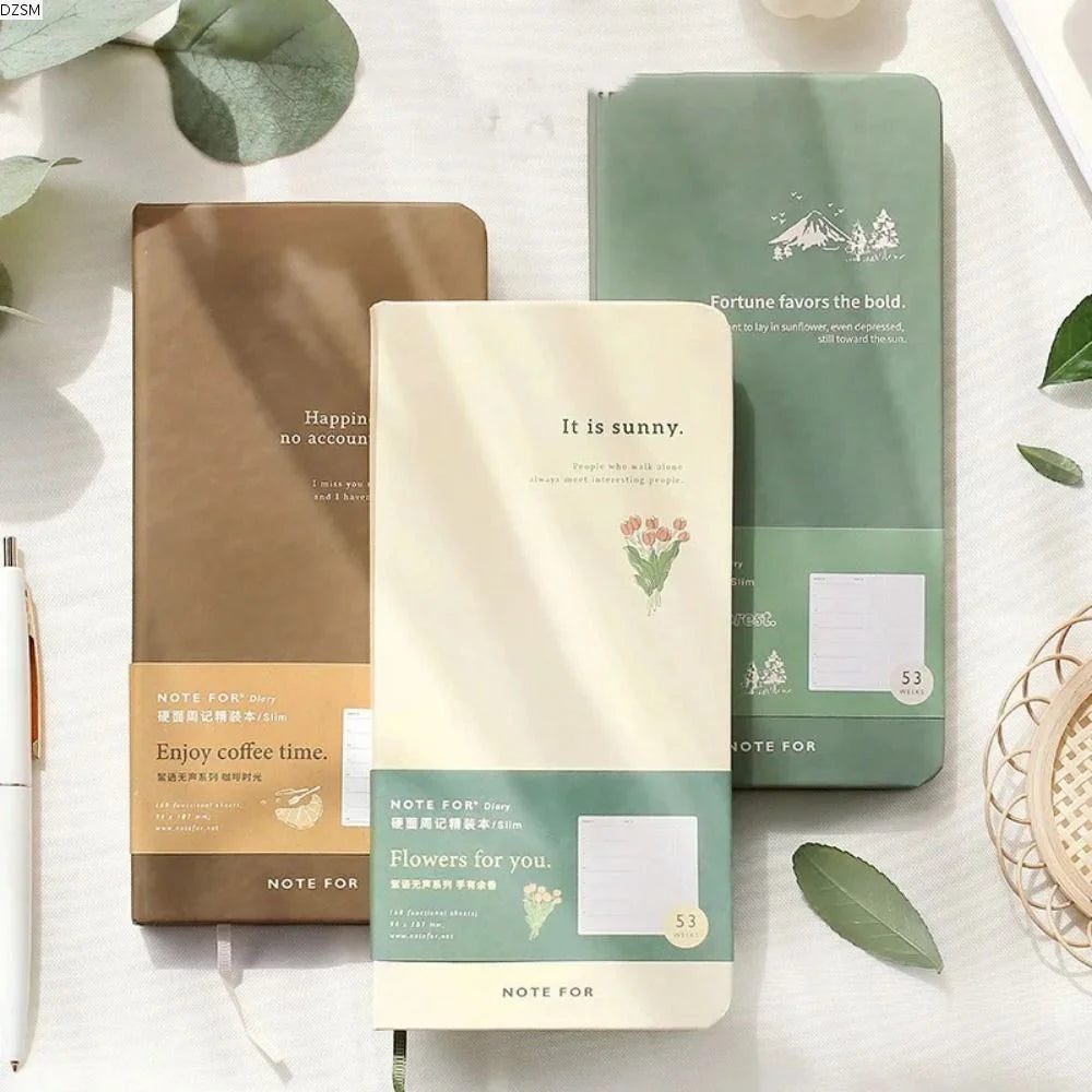 168 Pages Agenda Planner Notebook Multifunction Thick Paper Planner Daily Organizers Art Forest Series Creative