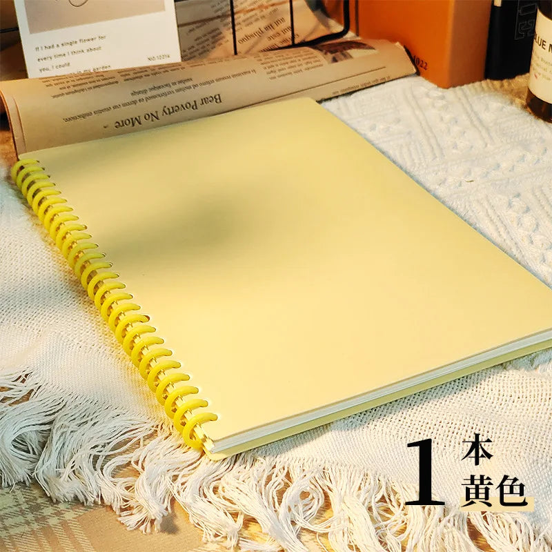 Vintage Spiral Notebook, A5 Detachable Loose-Leaf, DIY Scrapbook with 60 Sheets, Blank & Lined Pages for Journal & Notes
