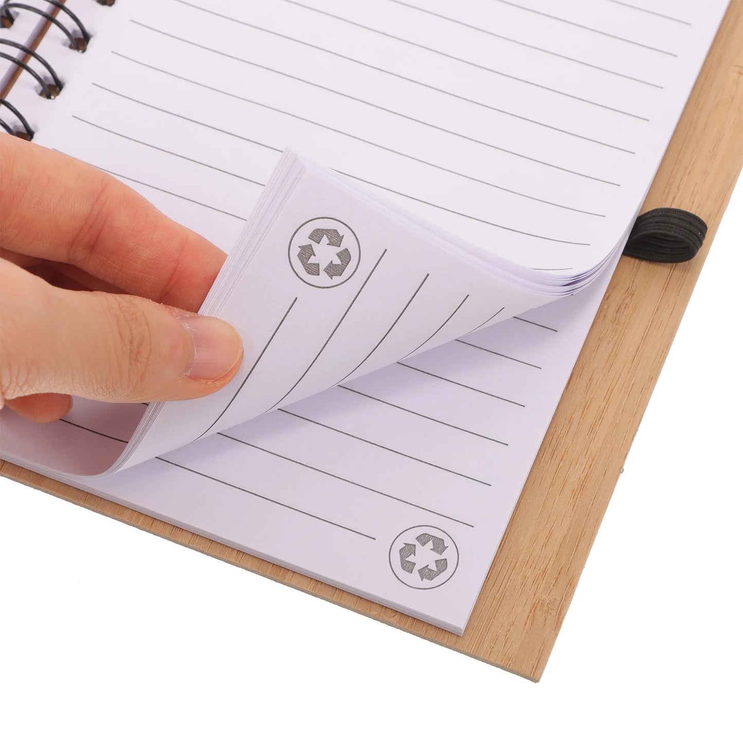 Wood Grain Notepad Spiral Writing Notebook Diary Monthly Planner Book Note Pad With Pen Office School Stationery School Supply