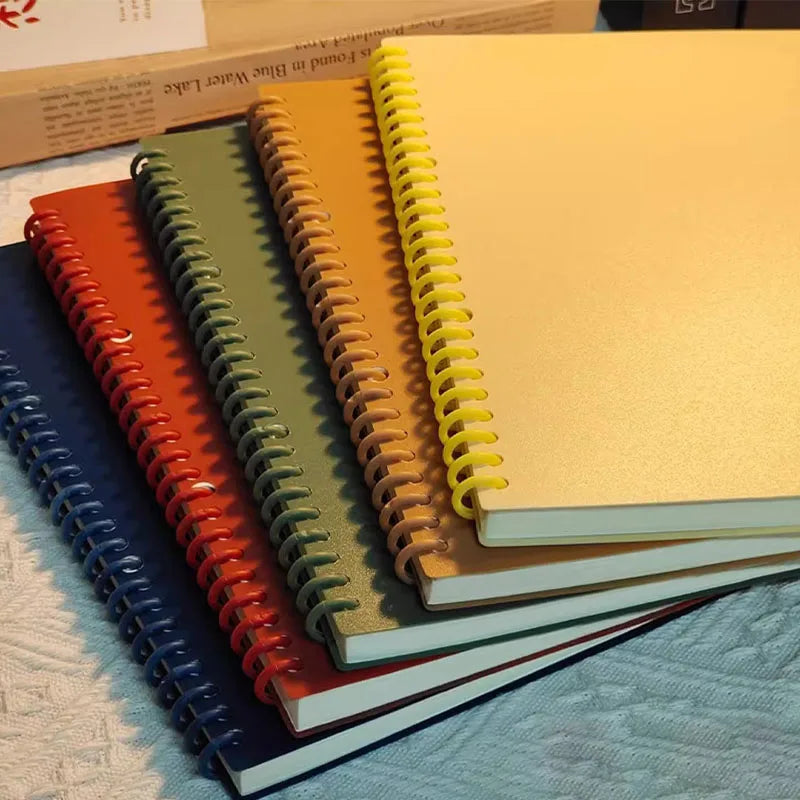 Vintage Spiral Notebook, A5 Detachable Loose-Leaf, DIY Scrapbook with 60 Sheets, Blank & Lined Pages for Journal & Notes