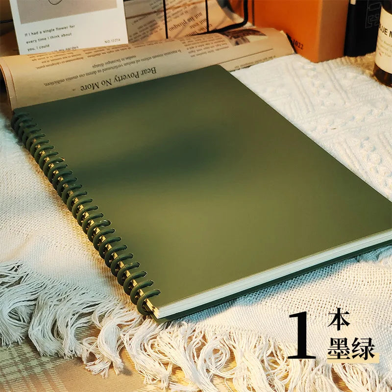 Vintage Spiral Notebook, A5 Detachable Loose-Leaf, DIY Scrapbook with 60 Sheets, Blank & Lined Pages for Journal & Notes